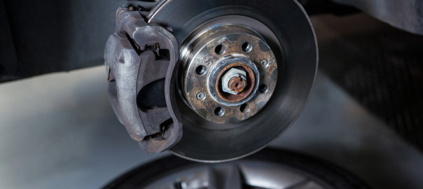 Close-up of car at repair garage